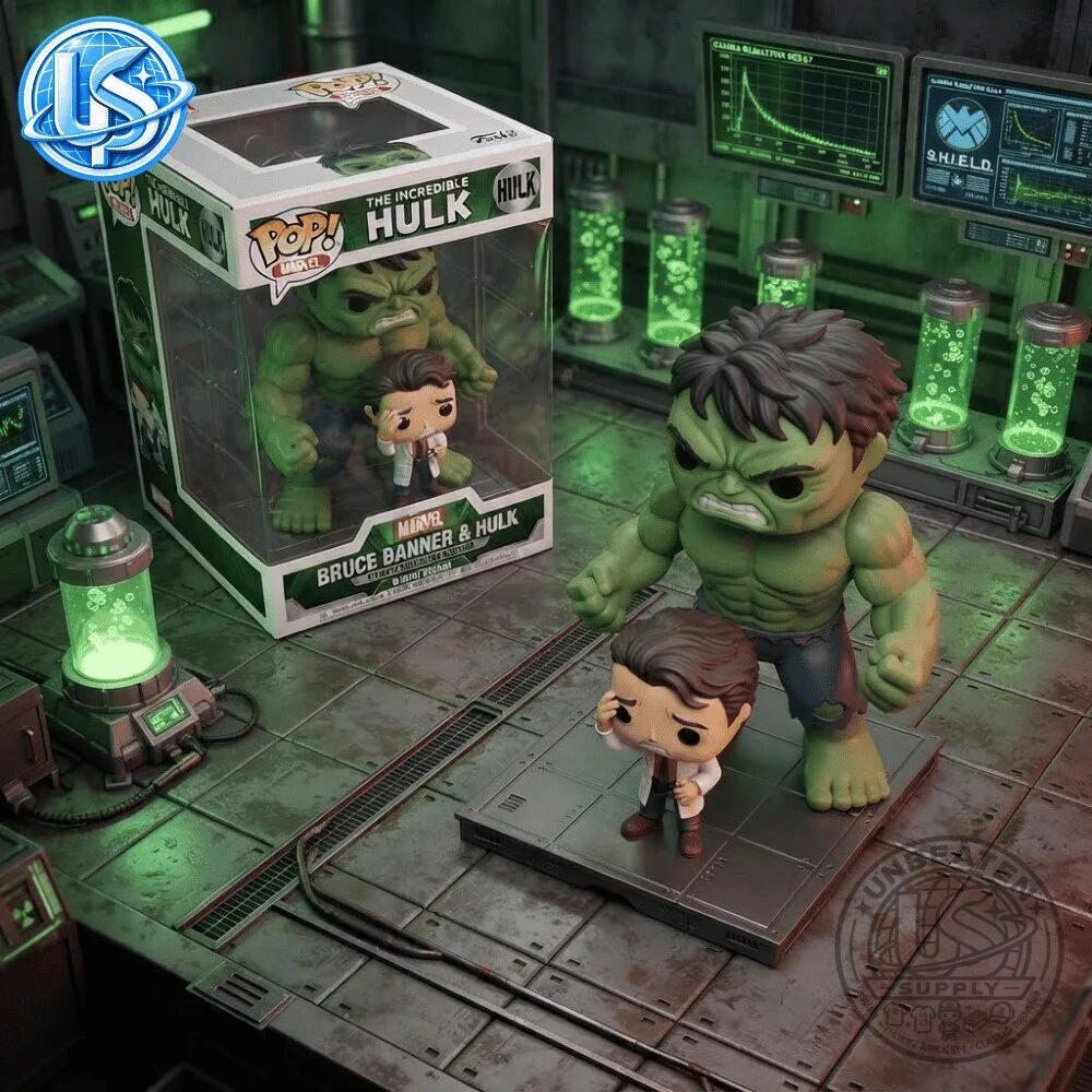 Funko Pop! Marvel The Incredible Hulk Bruce Banner & Hulk Figures 4 Funko Pop! Marvel The Incredible Hulk Bruce Banner & Hulk Figures