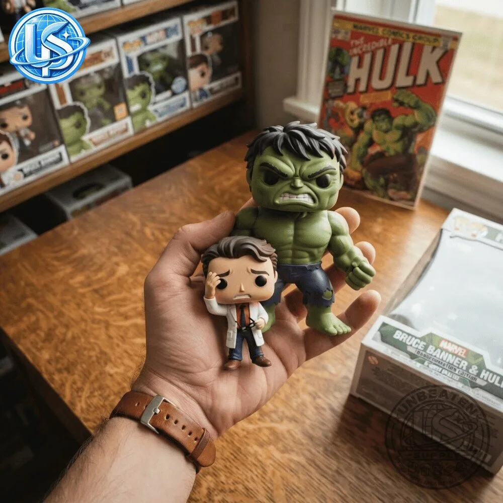 Funko Pop! Marvel The Incredible Hulk Bruce Banner & Hulk Figures 5 Funko Pop! Marvel The Incredible Hulk Bruce Banner & Hulk Figures